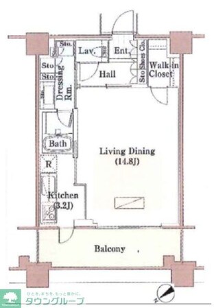 アウルタワー 4411号室の物件間取画像